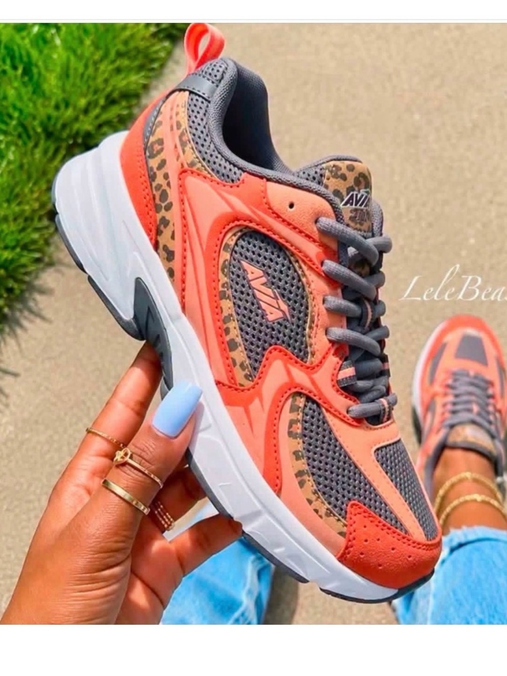 Avia Coral and Gray